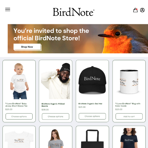 BirdNote Store Website Platform