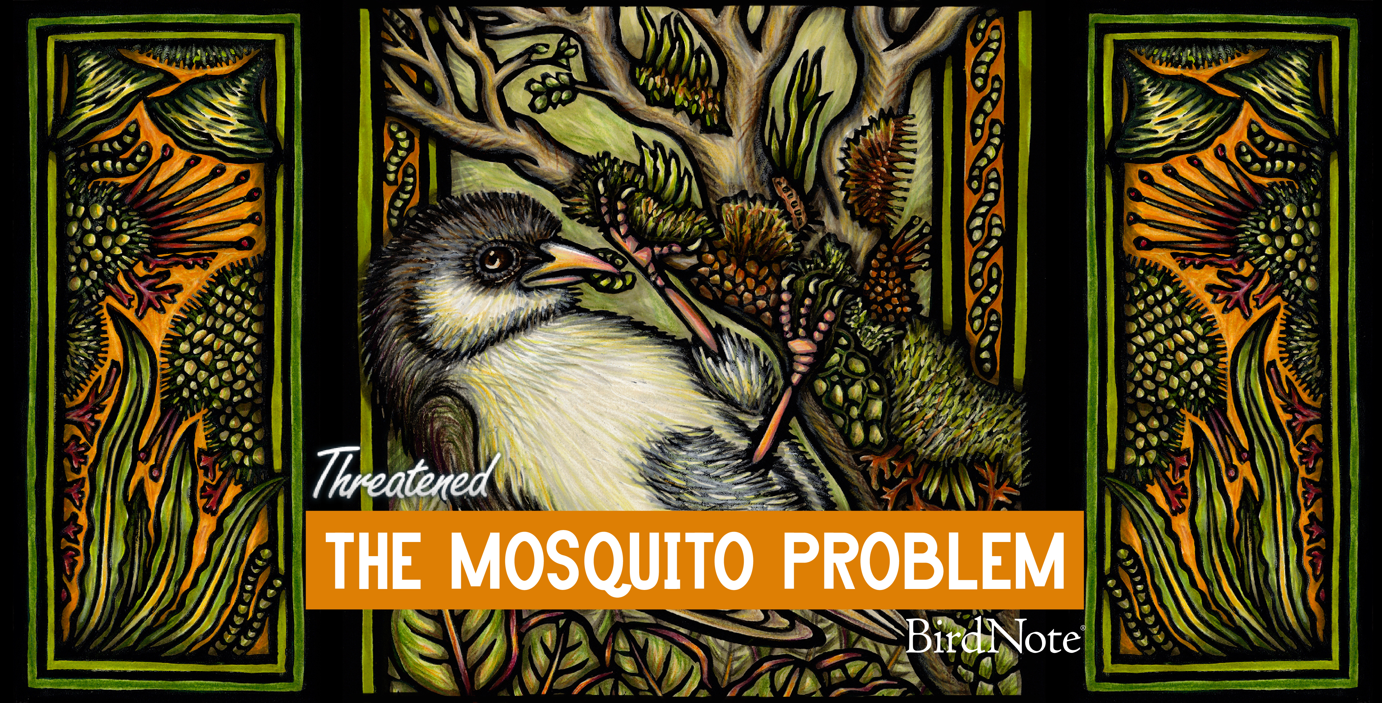 Episode artwork for the Threatened episode "The Mosquito Problem" by Caren Loebel-Fried