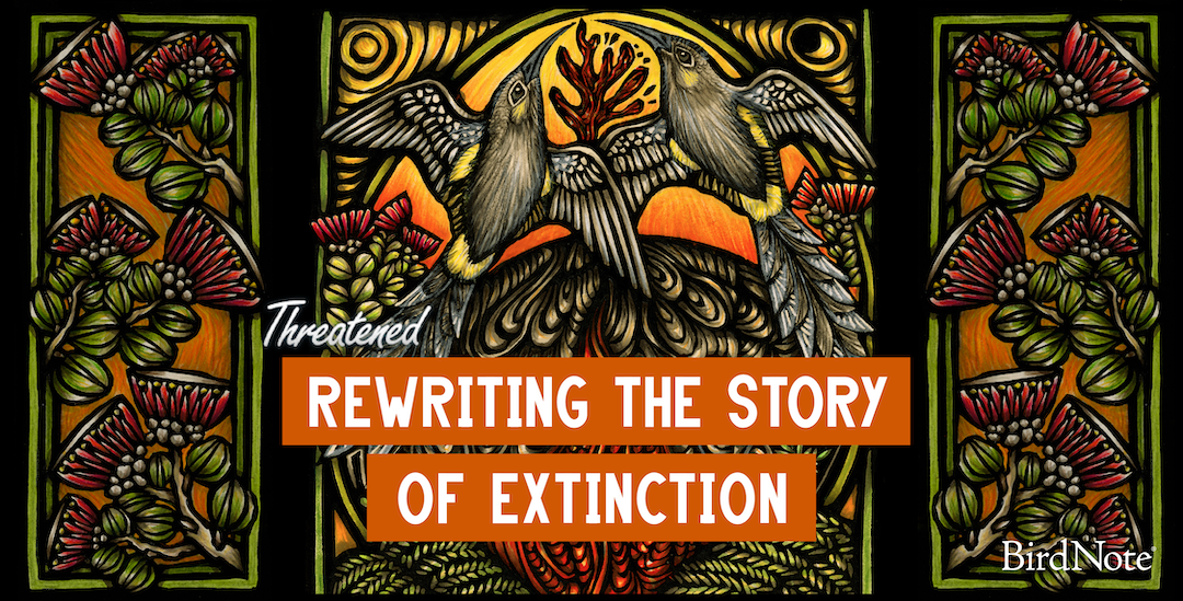 Episode artwork for the Threatened episode "Rewriting the Story of Extinction" by Caren Loebel-Fried