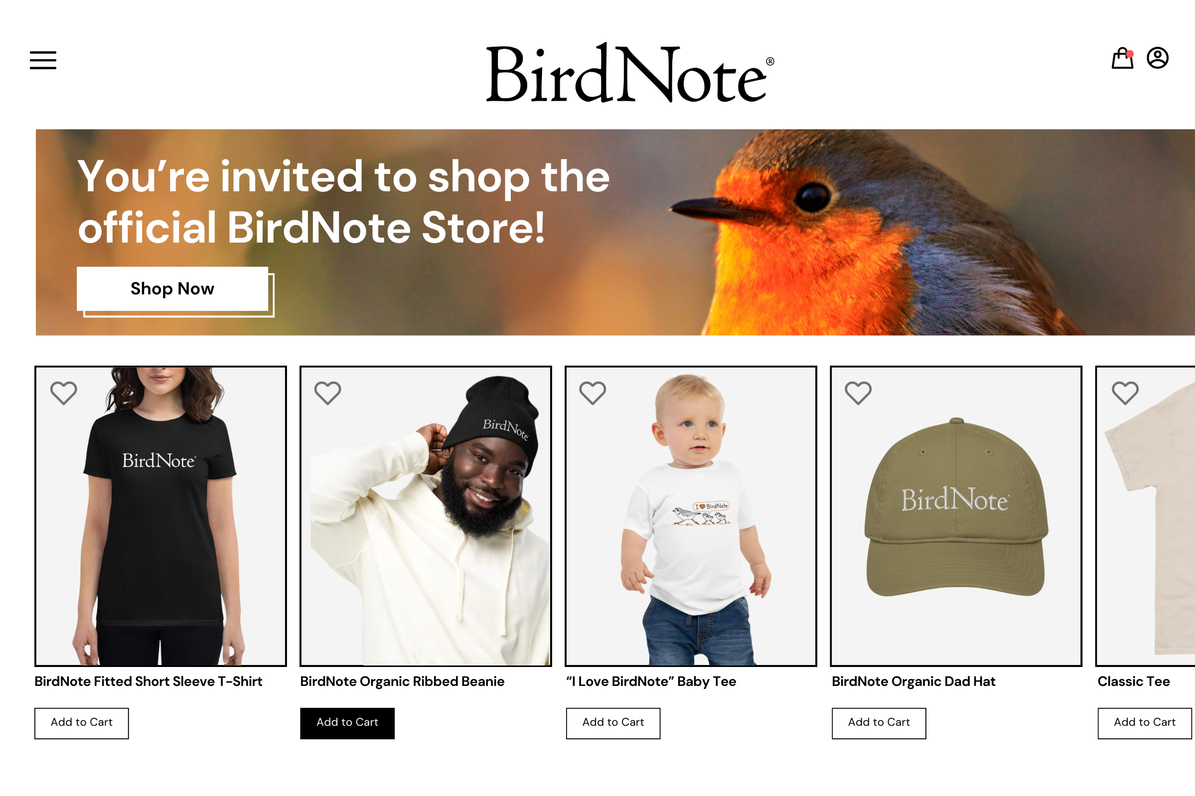 BirdNote Store Website Platform