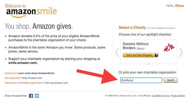 How To Sign Up For Amazon Smile Birdnote