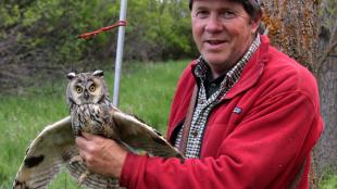 Denver Holt with Long-eared Owl