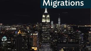 Nighttime view of the Empire State Building in New York