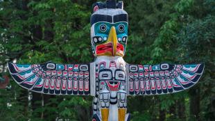 Thunderbird in Northwest Native Totem, Stanley Park, Vancouver